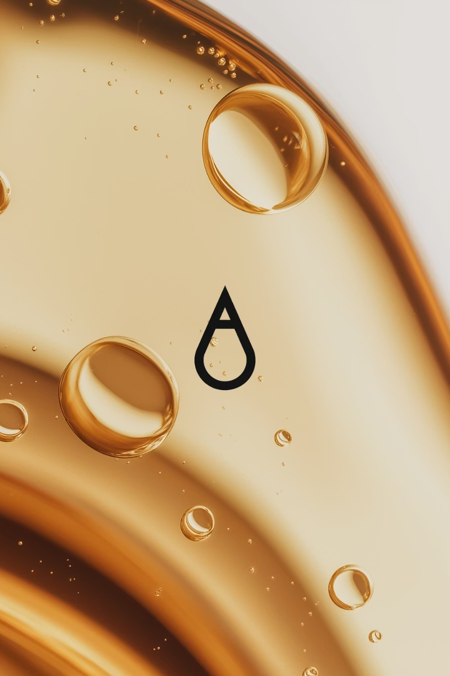 Hero del sitio web de Andelux con aceite ámbar